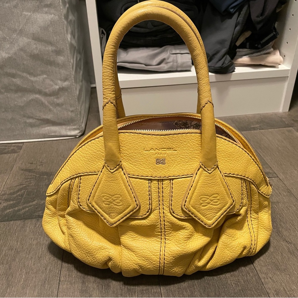 Lancel Gousset Purse - Yellow